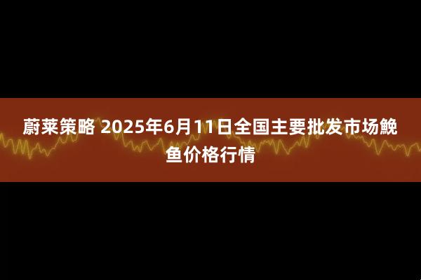 蔚莱策略 2025年6月11日全国主要批发市场鮸鱼价格行情