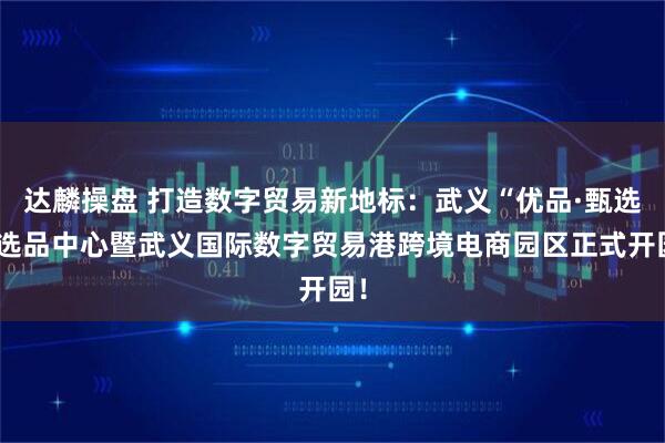 达麟操盘 打造数字贸易新地标：武义“优品·甄选”选品中心暨武义国际数字贸易港跨境电商园区正式开园！