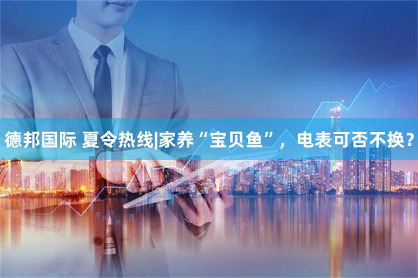 德邦国际 夏令热线|家养“宝贝鱼”，电表可否不换？