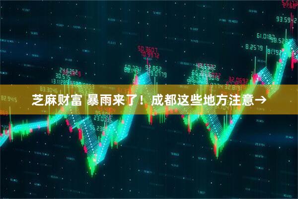 芝麻财富 暴雨来了！成都这些地方注意→